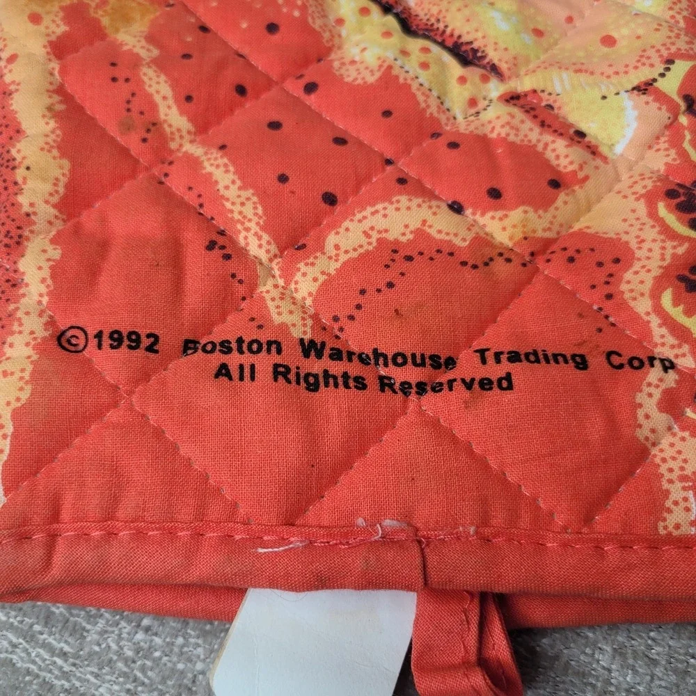 Lobster Claw Oven Mitts Vintage 1992 Boston Warehouse Novelty Seafood NEW w Tag